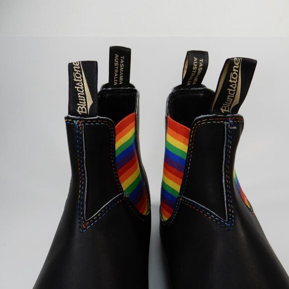 Blundstone Original Chelsea Boots Men\'s US 12 Black Leather Rainbow NEW main image 7